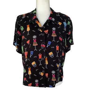 Vintage Sharade of California Button Down Printed Top